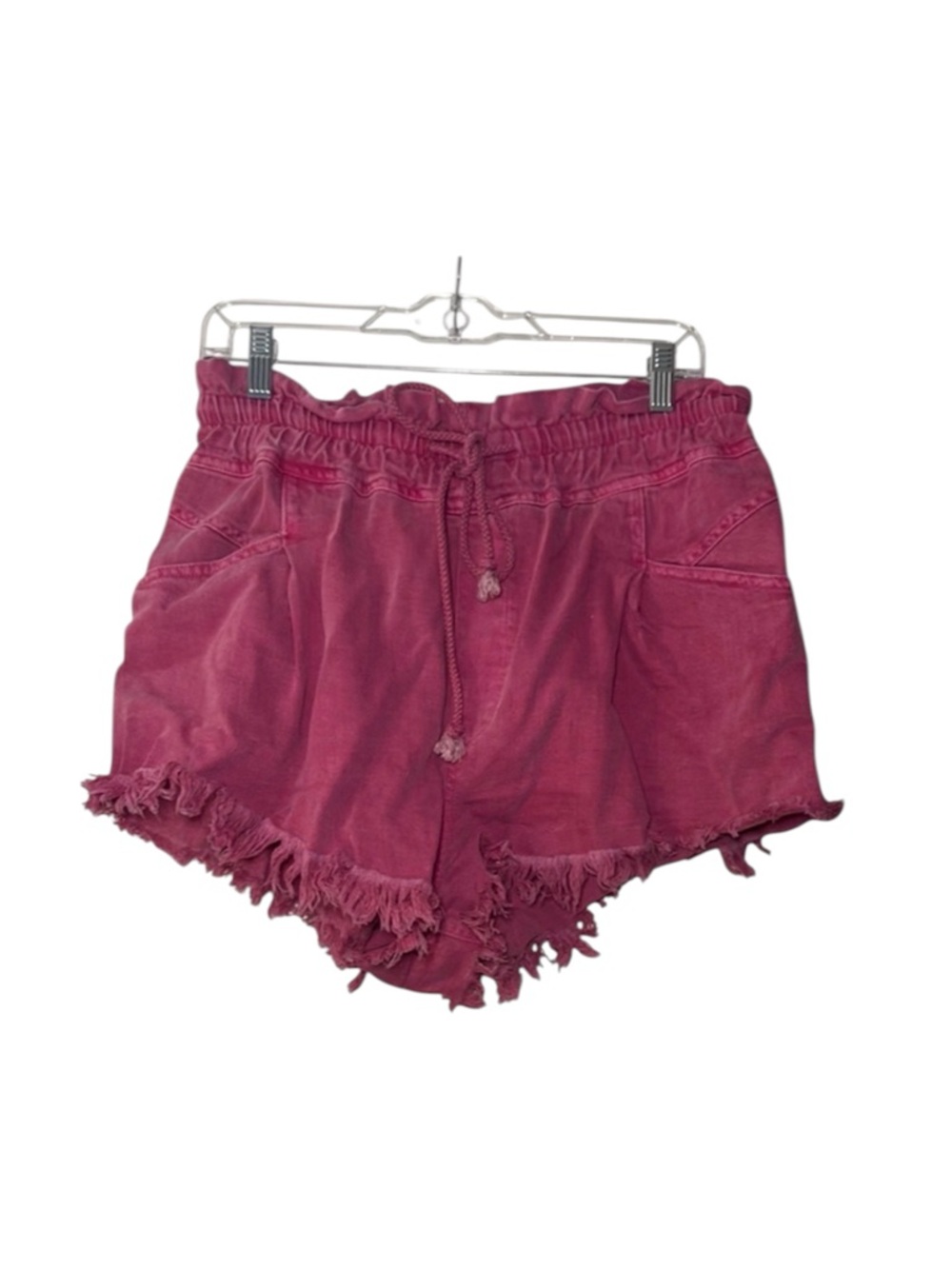 Fantastic Fawn Pull On Paperbag Tie Waist Frayed Hem Shorts Size Large